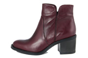 Stivaletti Donna in Pelle Bordeaux